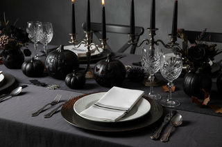Sophisticated Spooks: Elevate Your Adult Halloween Party with Black Bistro Stripe Aesthetics