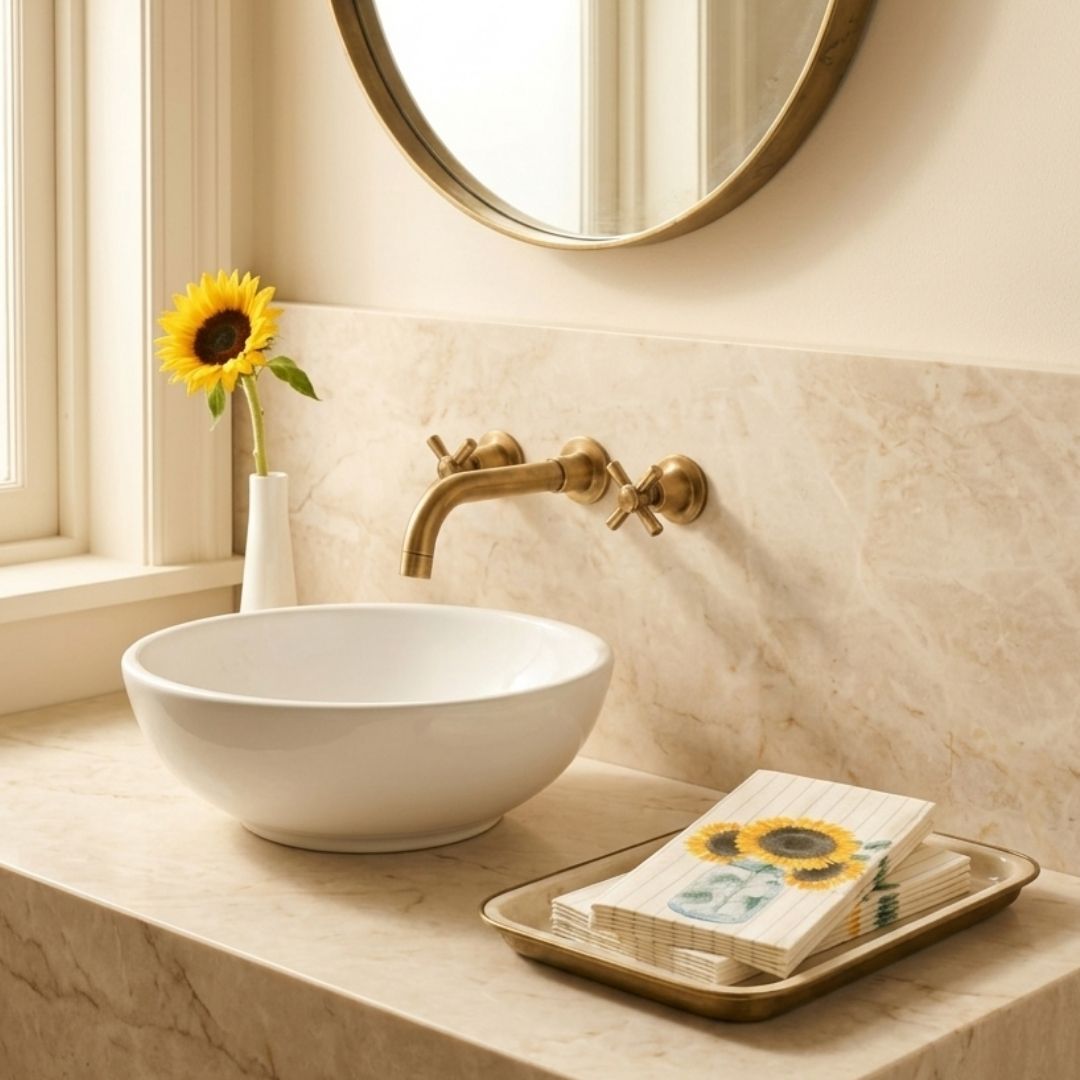 SILVER MAGNOLIA Disposable Guest Towels | Airlaid | SimuLinen