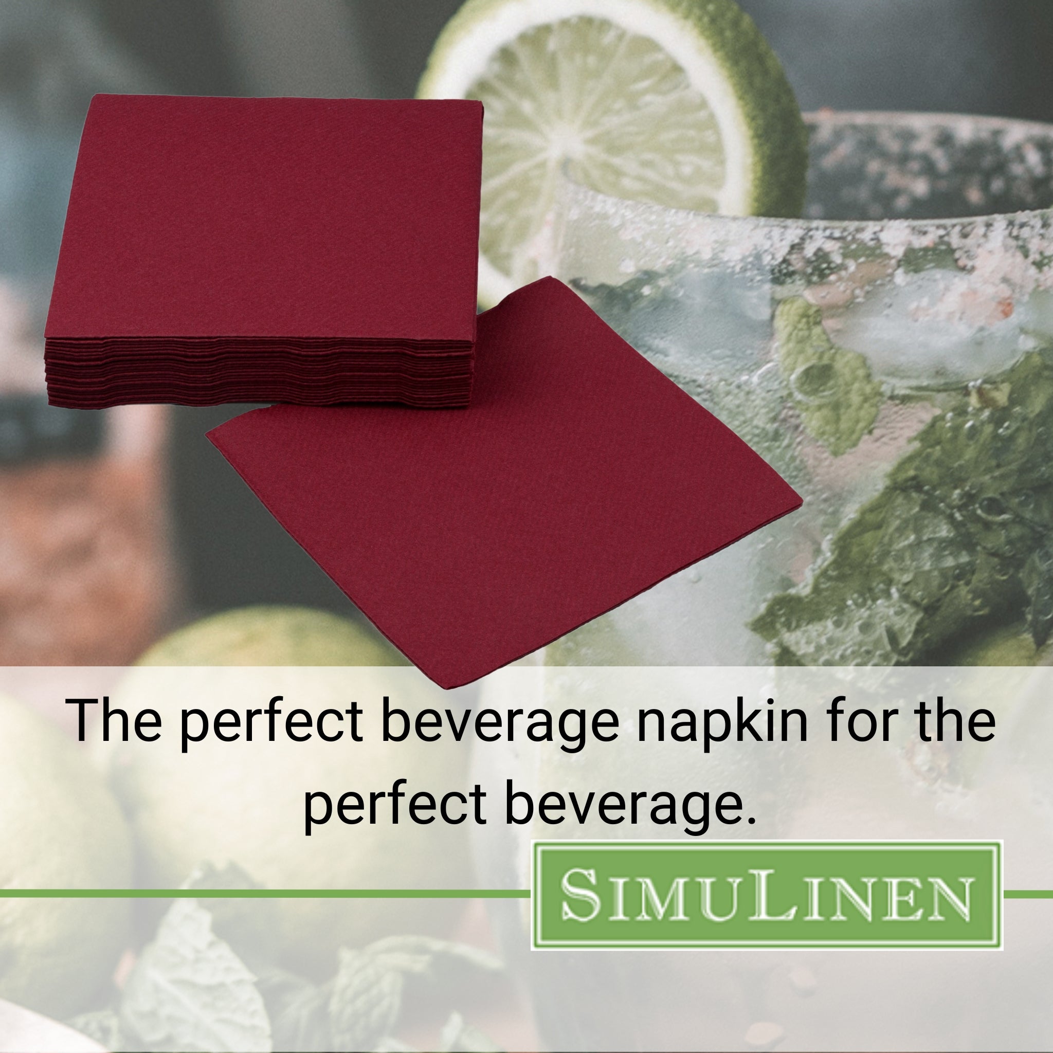 The perfect beverage napkin for the perfect beverage.
