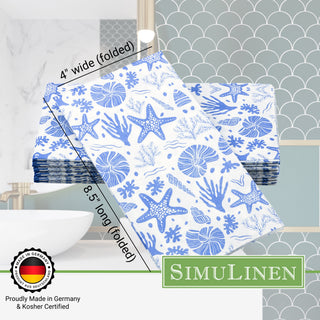 12"x17" SimuLinen Signature Nautical Guest Towel