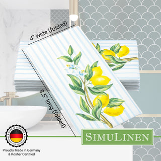 12"x17" SimuLinen Signature Lemons Guest Towel