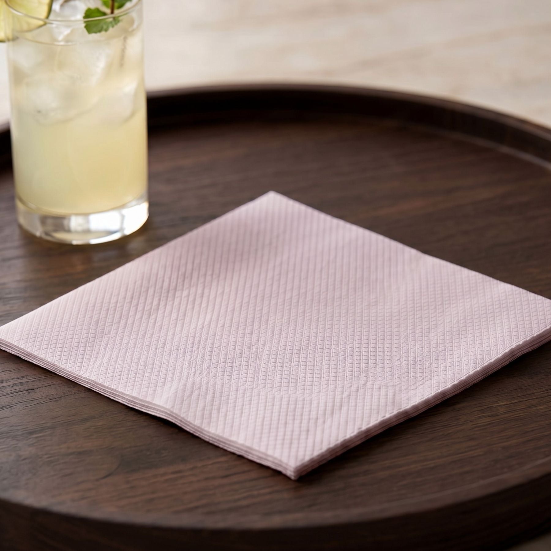 ANTIQUE PINK/DUSTY ROSE Disposable Cocktail Napkins — Cloth-Like Airlaid 10x10"