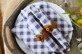 SimuLinen Blue Gingham ClassicPoint Napkins