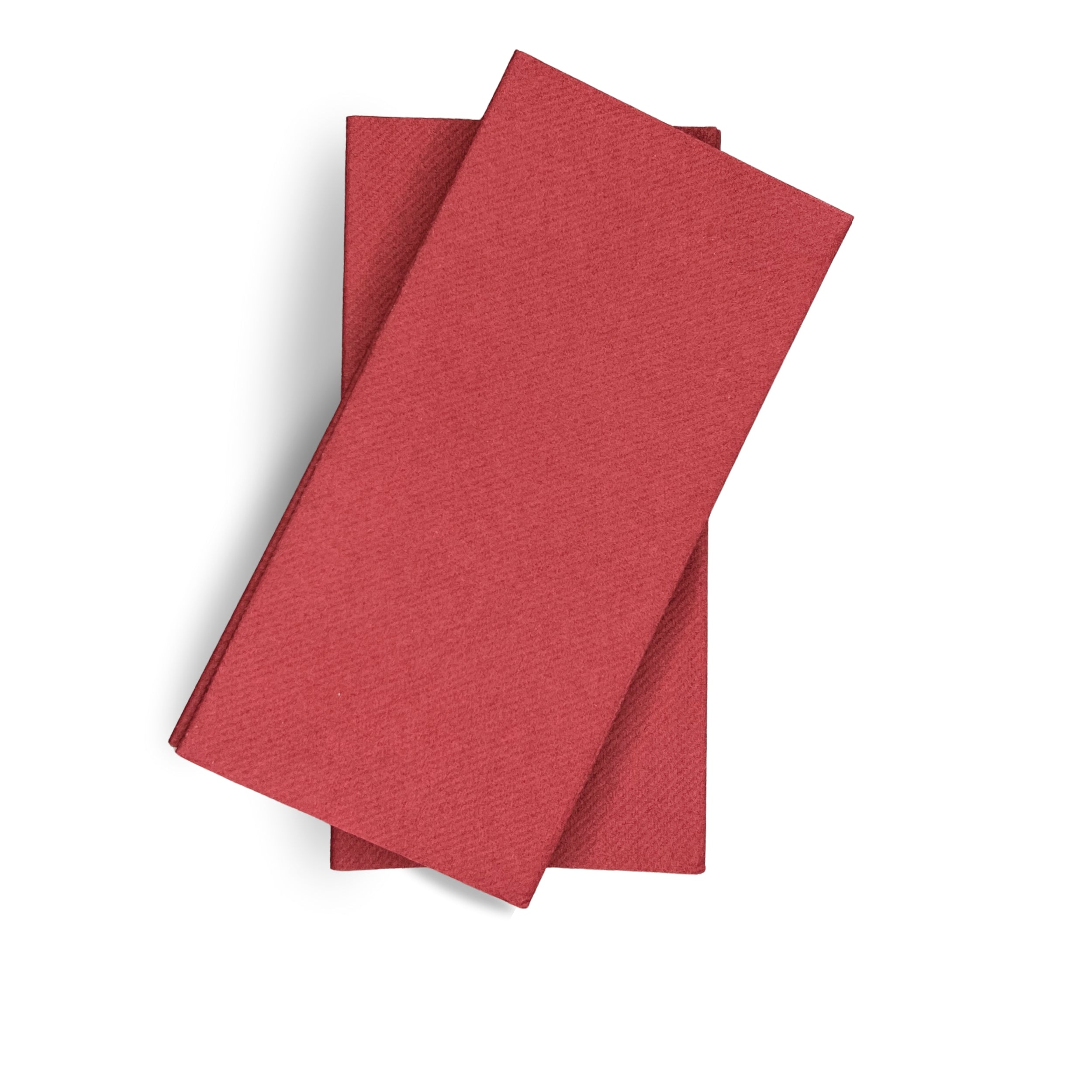Burgundy red SimuLinen dinner napkin plain white background