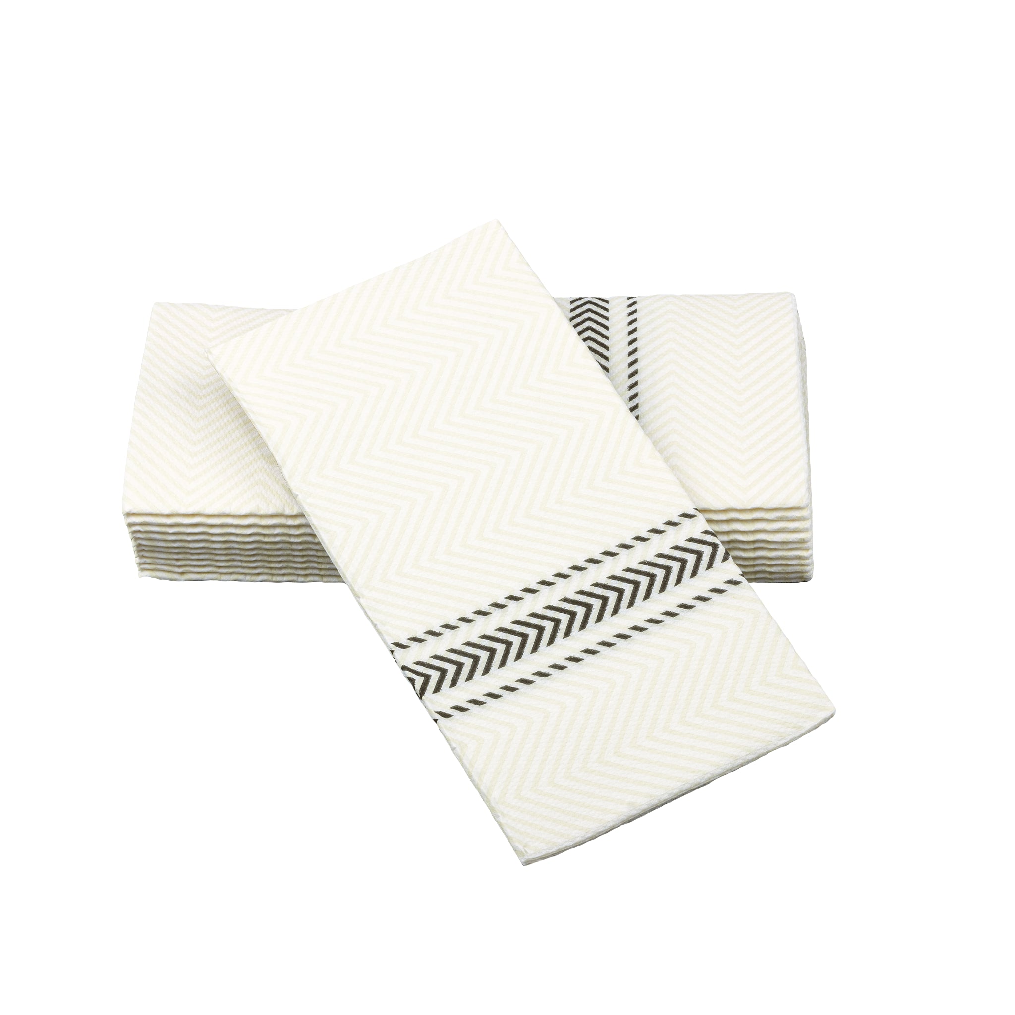 SimuLinen ClassicPoint Black Bistro disposable dinner napkins.
