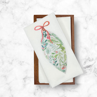 12"x17" SimuLinen Signature Christmas Guest Towels