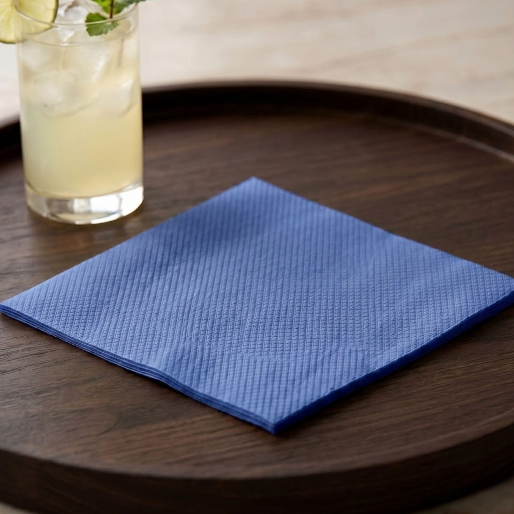 DARK NAVY BLUE Cloth Like Cocktail & Beverage Napkins - 10"x10"