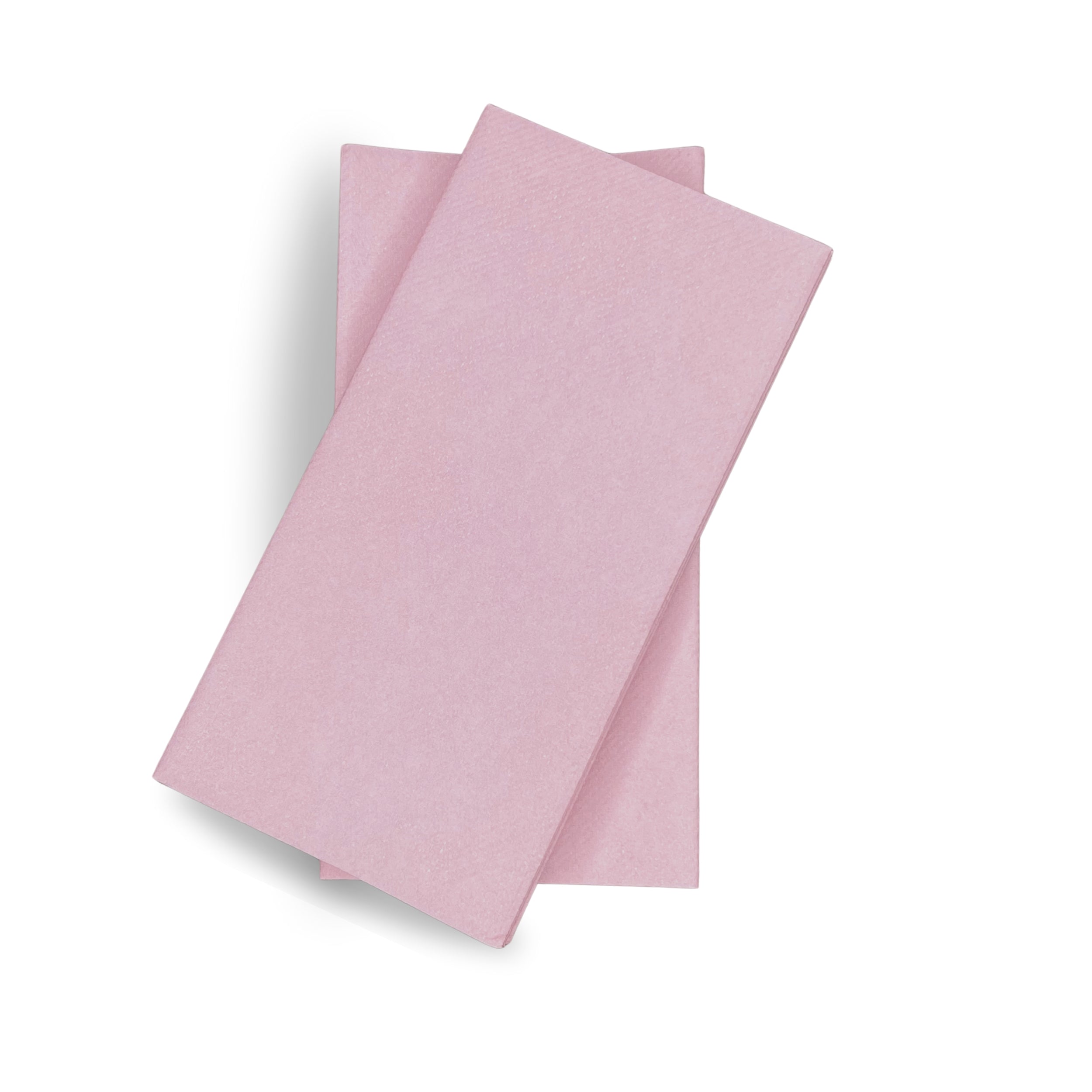 Pink dust rose SimuLinen dinner napkin plain white background