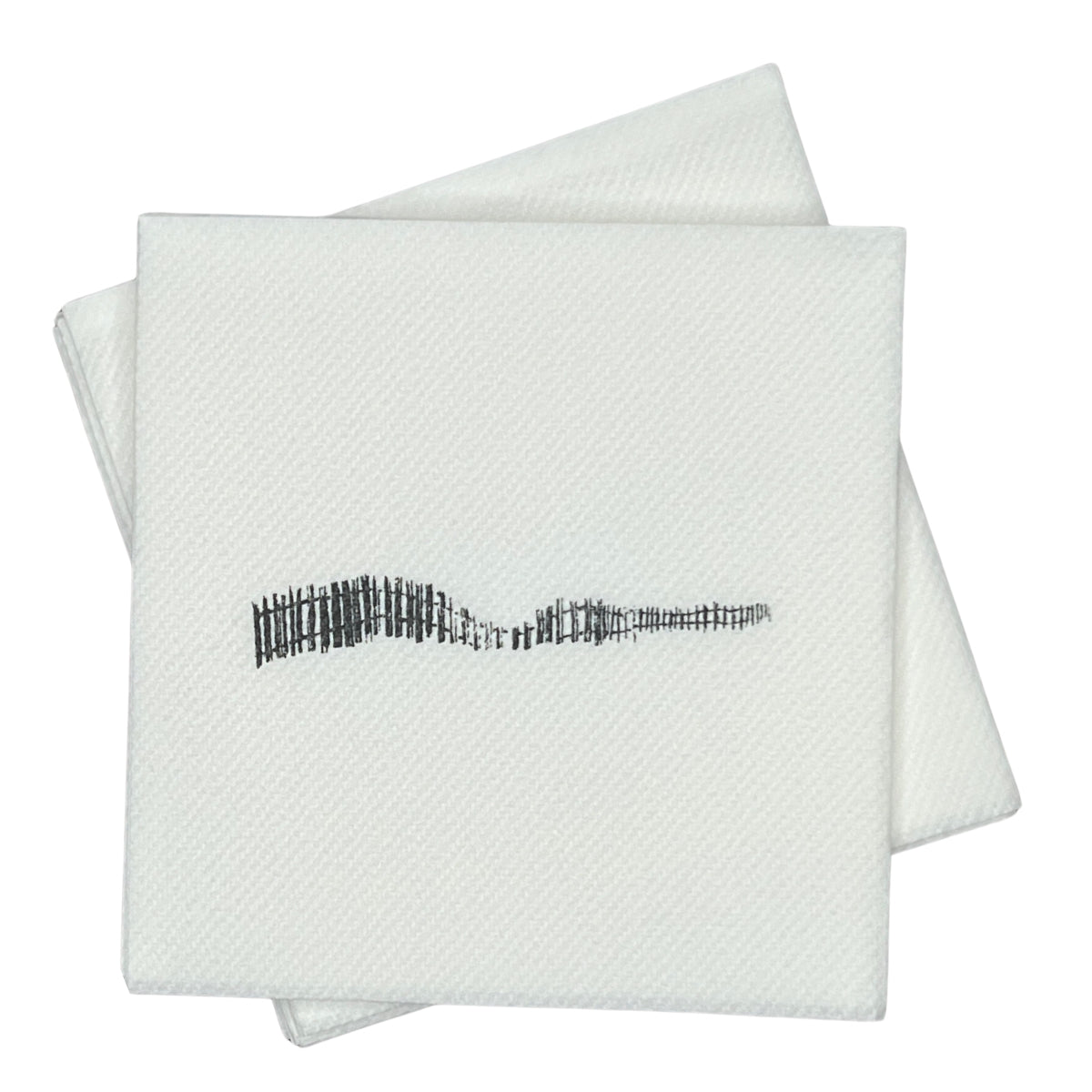 White napkin with fence design