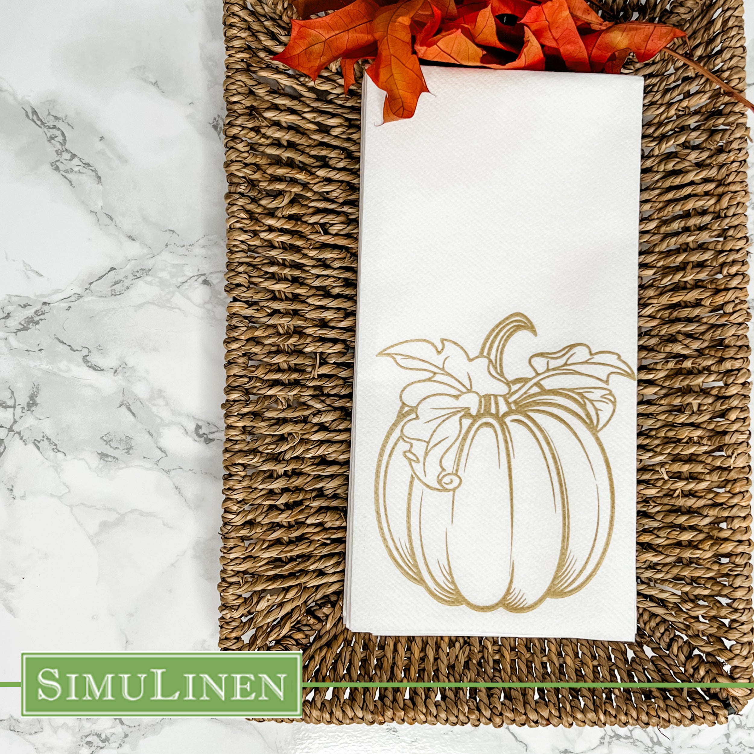 Gold Pumpkin - Cloth Like Guest Towel 12x17" / Sample Pack **Final Sale**