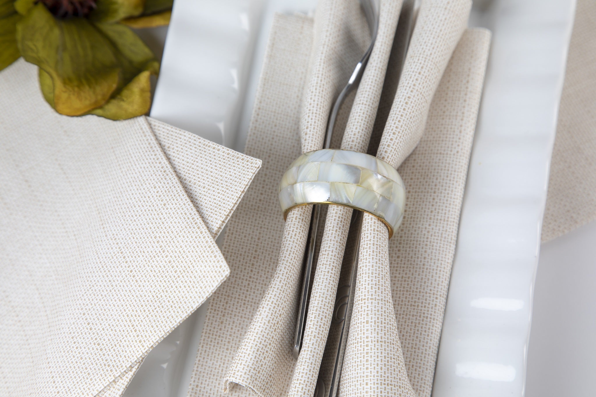 LIGHT BROWN ElegantTouch Disposable Napkins - Cloth-Feel Nonwoven 16"x16"