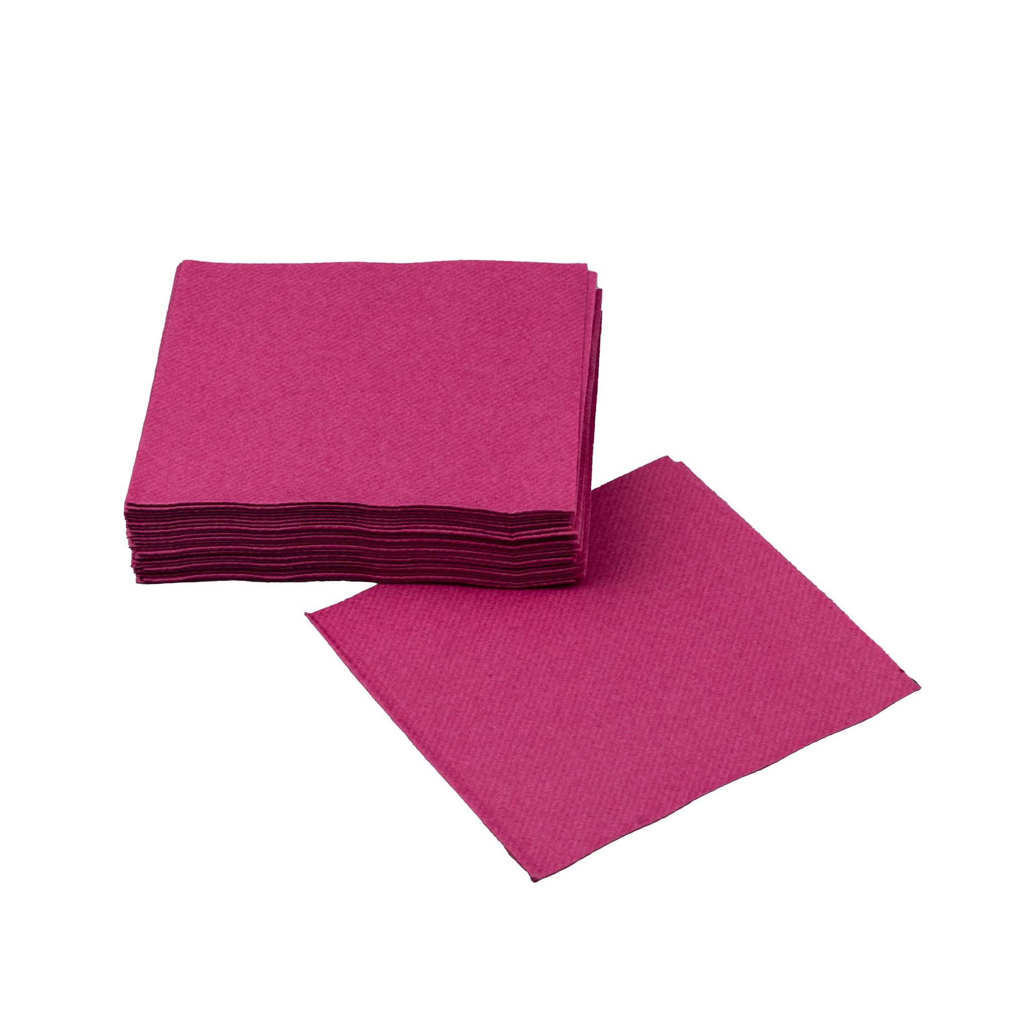 SimuLinen magenta disposable cocktail napkins.