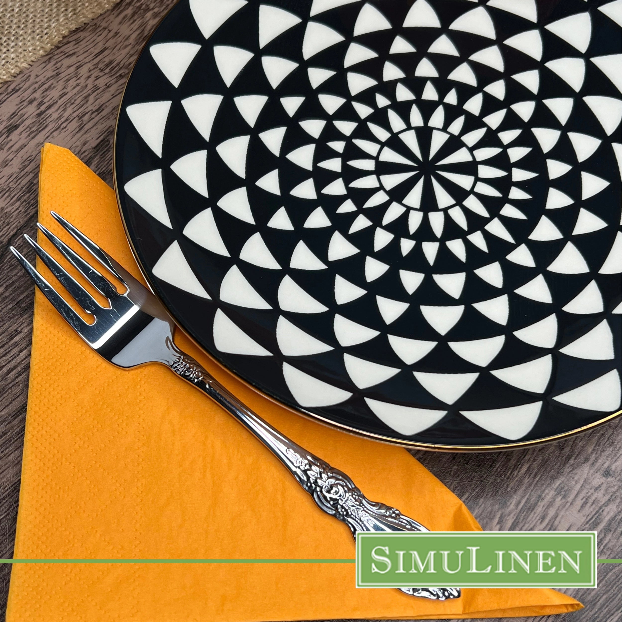 SUNSHINE ORANGE Simplicity Disposable Napkins — Premium 3-Ply 13x13"