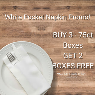 17"x17"  SimuLinen Premium Cloth-Like Dinner Napkin - WHITE & Discreet Pocket