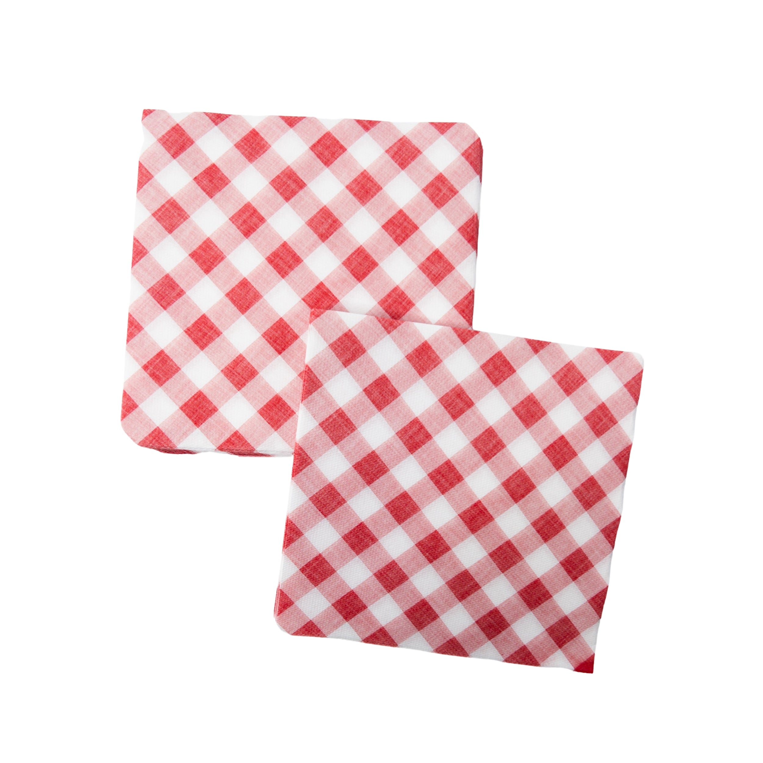 RED GINGHAM ClassicPoint Disposable Dinner Napkins — Premium UltraPly 16x16"