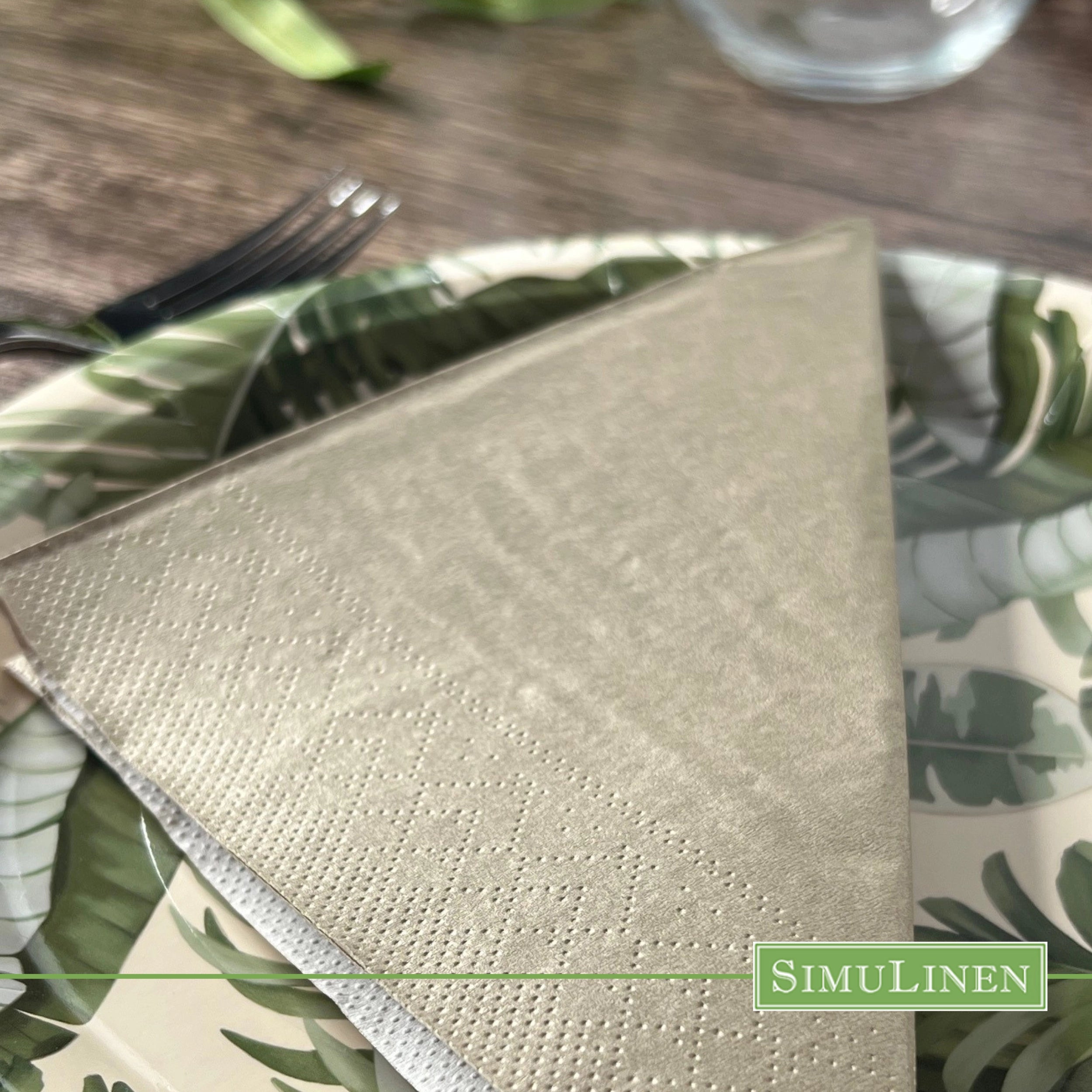 CHAMPAGNE GOLD Simplicity Disposable Napkins — Premium 3-Ply 13x13"