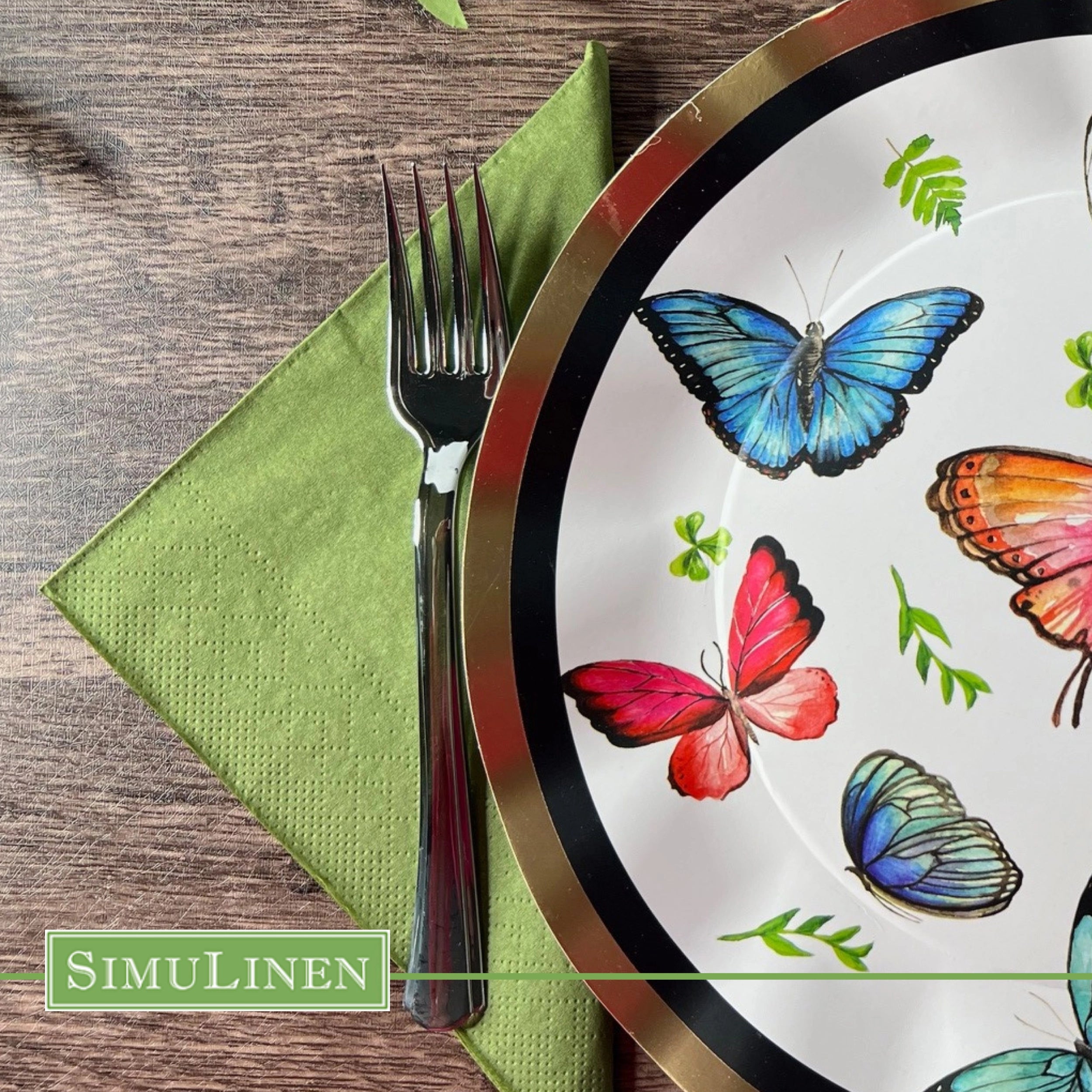 OLIVE GREEN Simplicity Disposable Napkins — Premium 3-Ply 13x13"
