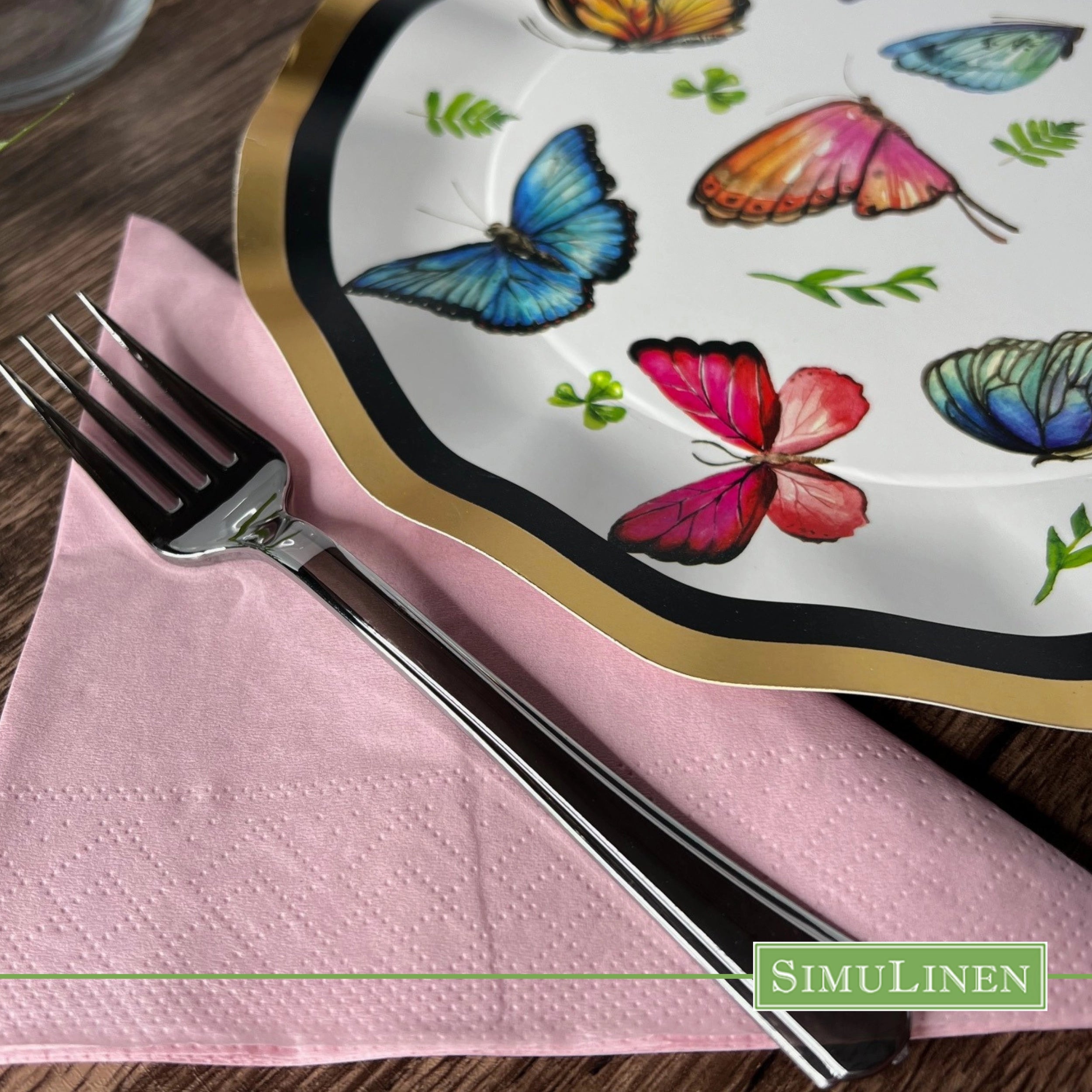 PINK / DUSTY ROSE Simplicity Disposable Napkins — Premium 3-Ply 13x13"
