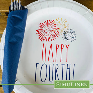 13"x13" SimuLinen Simplicity Collection - 3-Ply - Dark Blue