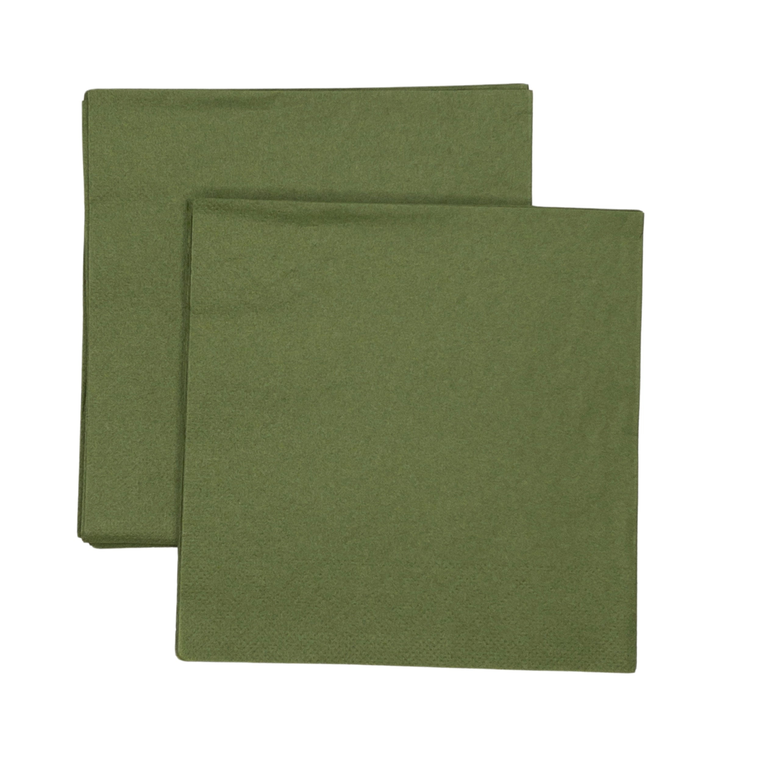 Olive Green Simplicity 3-Ply Napkins 13x13" / Sample Pack **Final Sale**