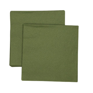 13"x13" SimuLinen Simplicity Collection - 3-Ply - Olive Green - Pack of 30