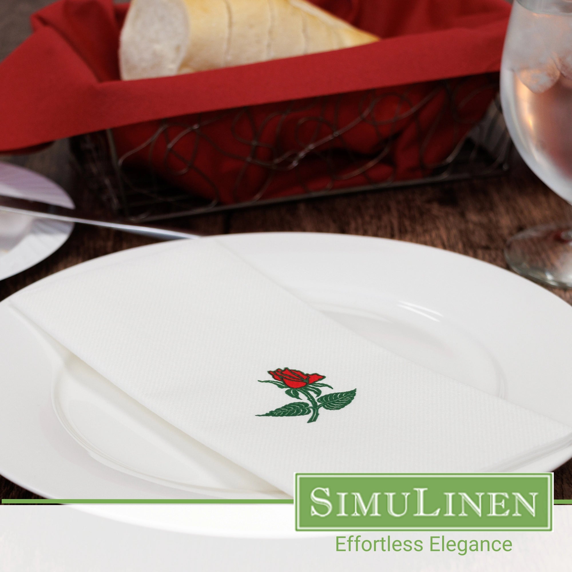 Signature Rose Cloth Like Dinner Napkin 19x17" / Sample Pack (20 count) *Final Sale*