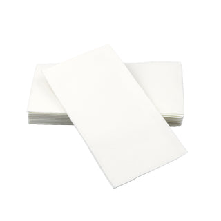12"x17" SimuLinen Premium White Cloth-Like Guest Towel